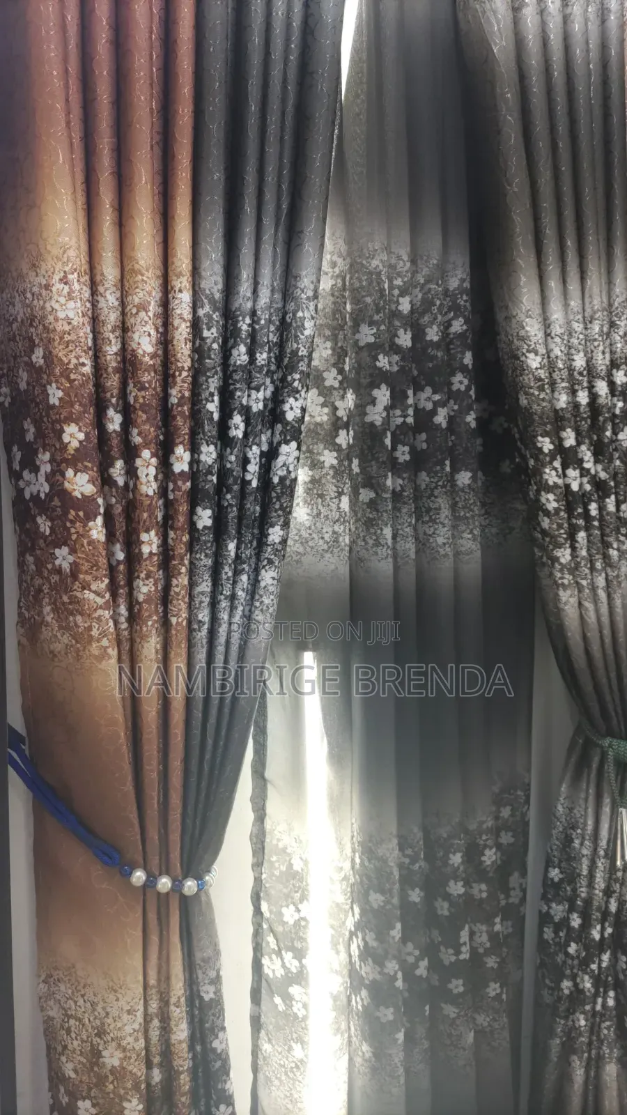 Kayebwa Curtains in Brown and Black