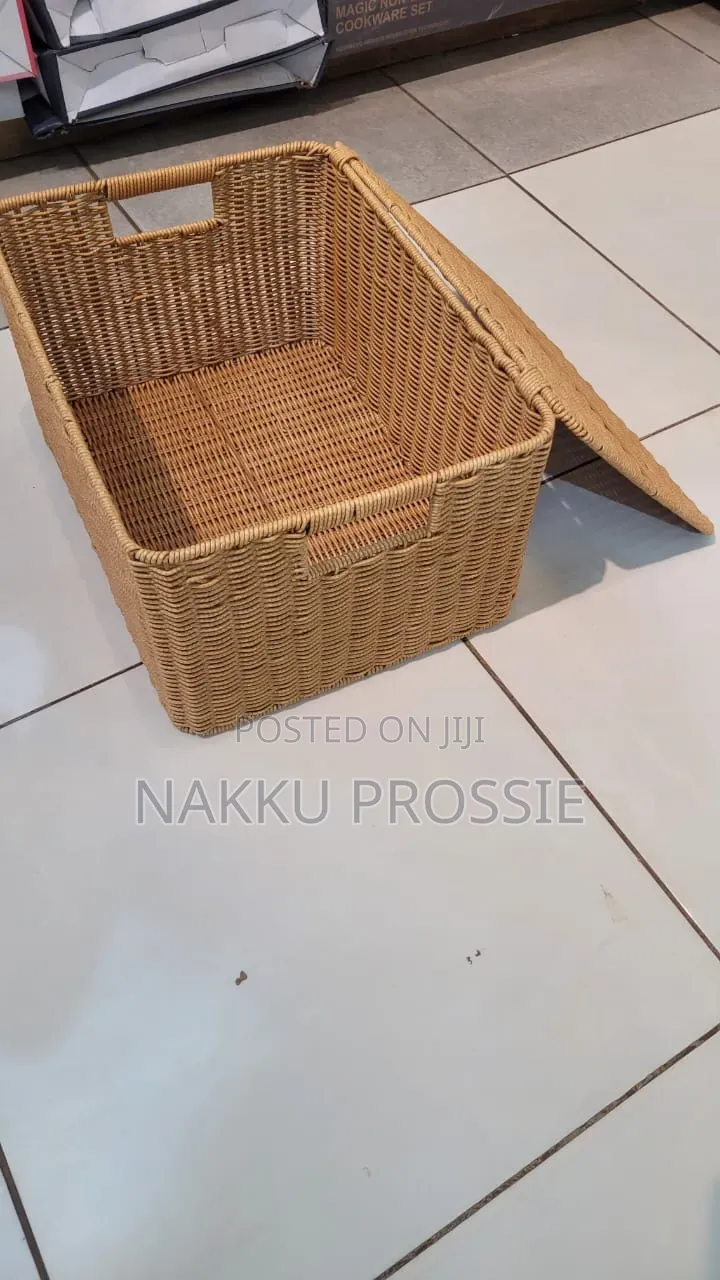 Lidded Wicker Basket