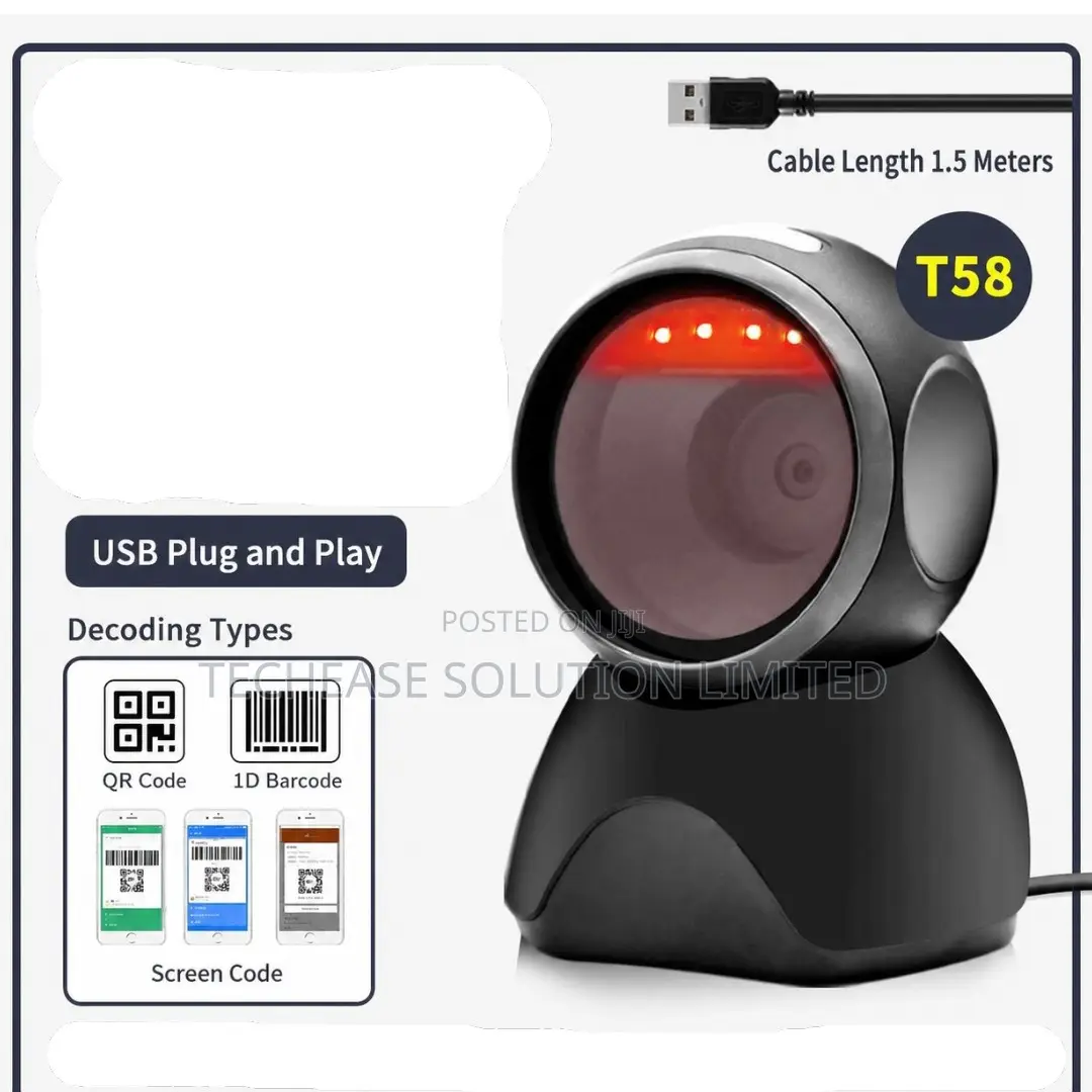 Desktop Barcode Scanner – 1d/2d Usb Barcode Qr Code Reader