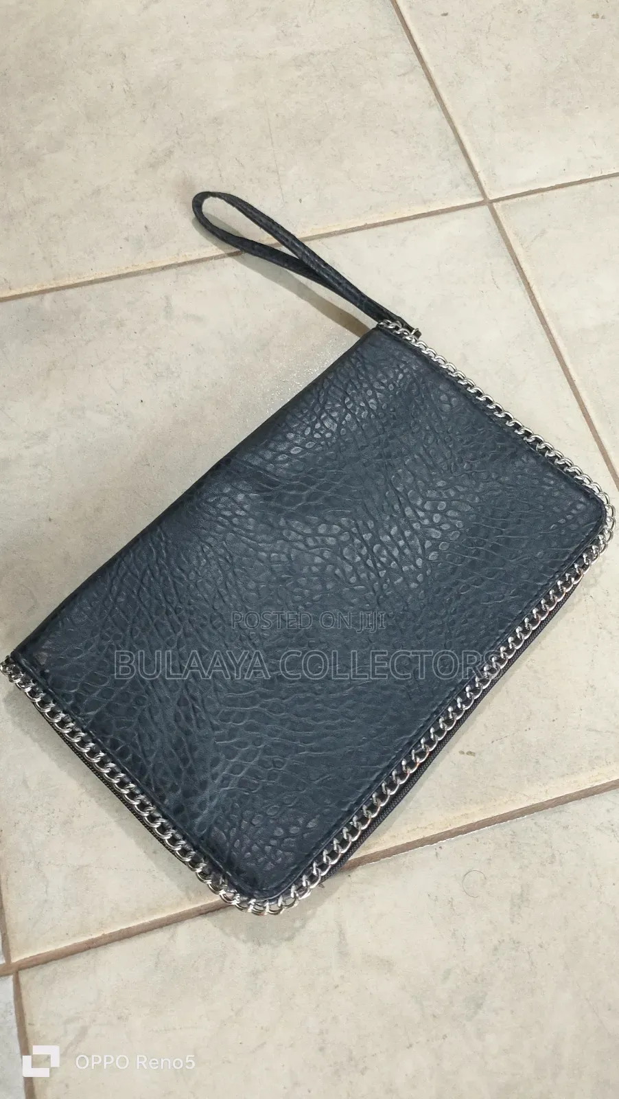 Uk Used Carlos by Carlos Santana Black Clutch Bag.