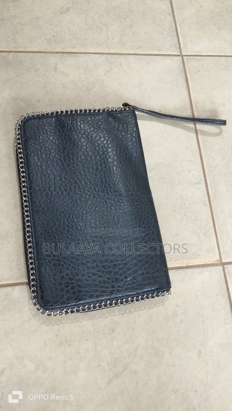 Uk Used Carlos by Carlos Santana Black Clutch Bag.