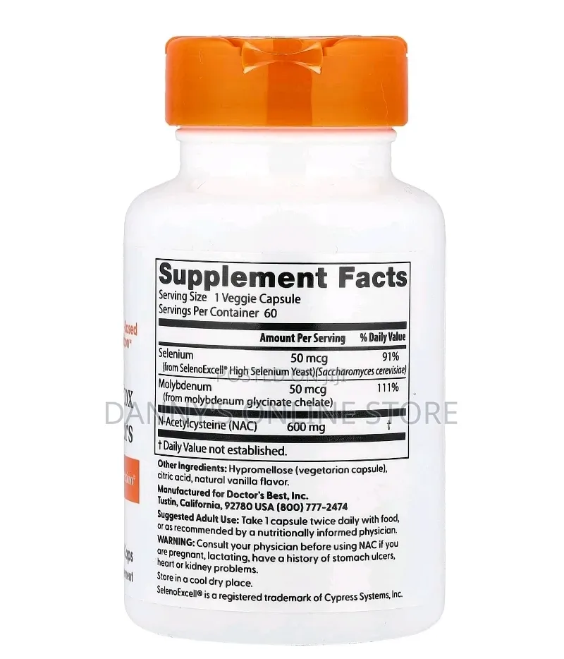 Doctor's Best, Nac Detox Regulators, 60 Vegetablecapsule Capsules