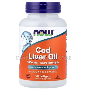 Now, Cod Liver Oil, Extra Strength, 1000mg, 90 Softgels