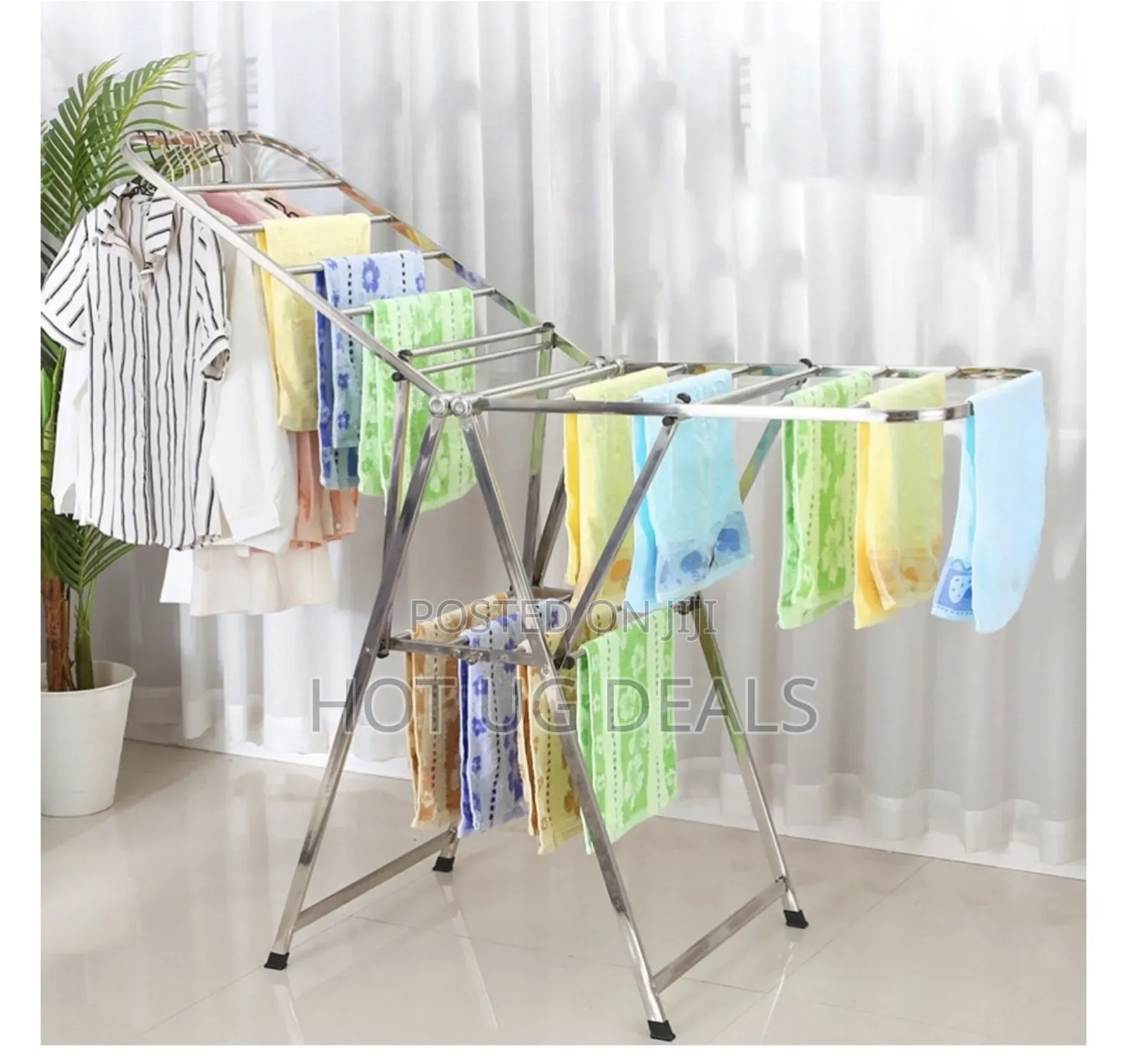 Versatile Folding Strong Metal Stainless Steel Laundry Drying Rack