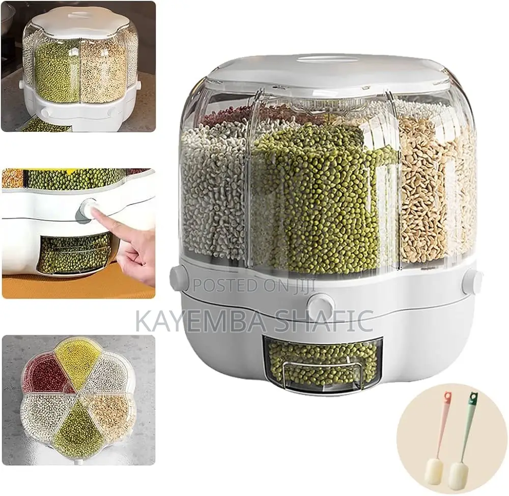 7l Rotating 6-in-1 Grain Rice Dispenser (Brand New)