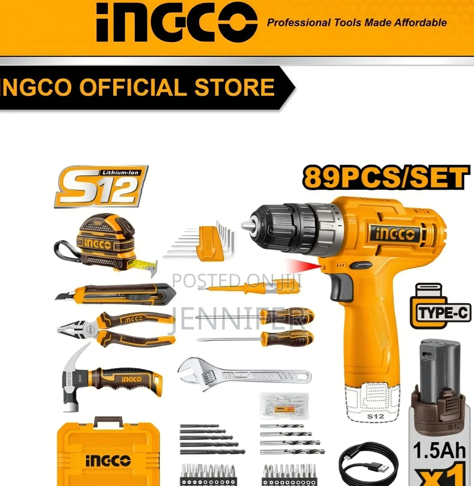 Ingco Hkthp10891 89-Piece Tool Set.