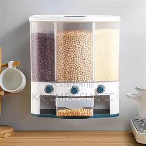 6l Multi-Grain Rice Dispenser – 3-Compartment Food Storage Box