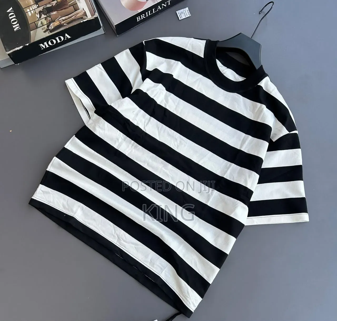 Striped T-Shirts Feature a Thick Crewneck Design