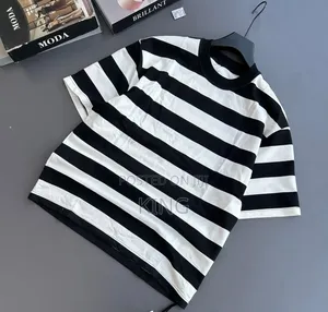 Striped T-Shirts Feature a Thick Crewneck Design