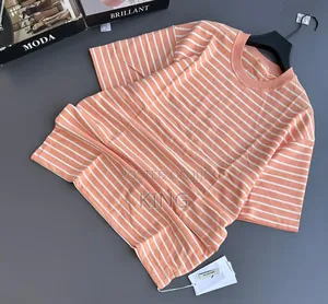 Striped T-Shirts Feature a Thick Crewneck Design