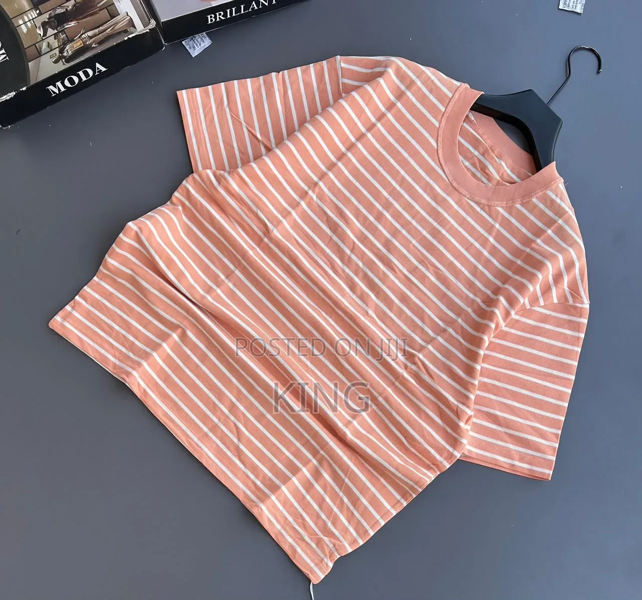 Striped T-Shirts Feature a Thick Crewneck Design