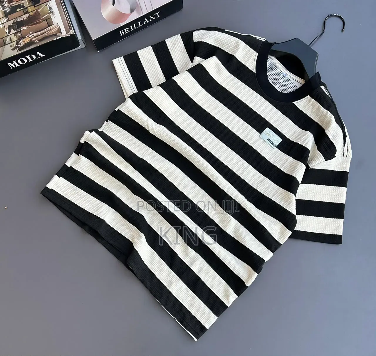 Striped T-Shirts Feature a Thick Crewneck Design