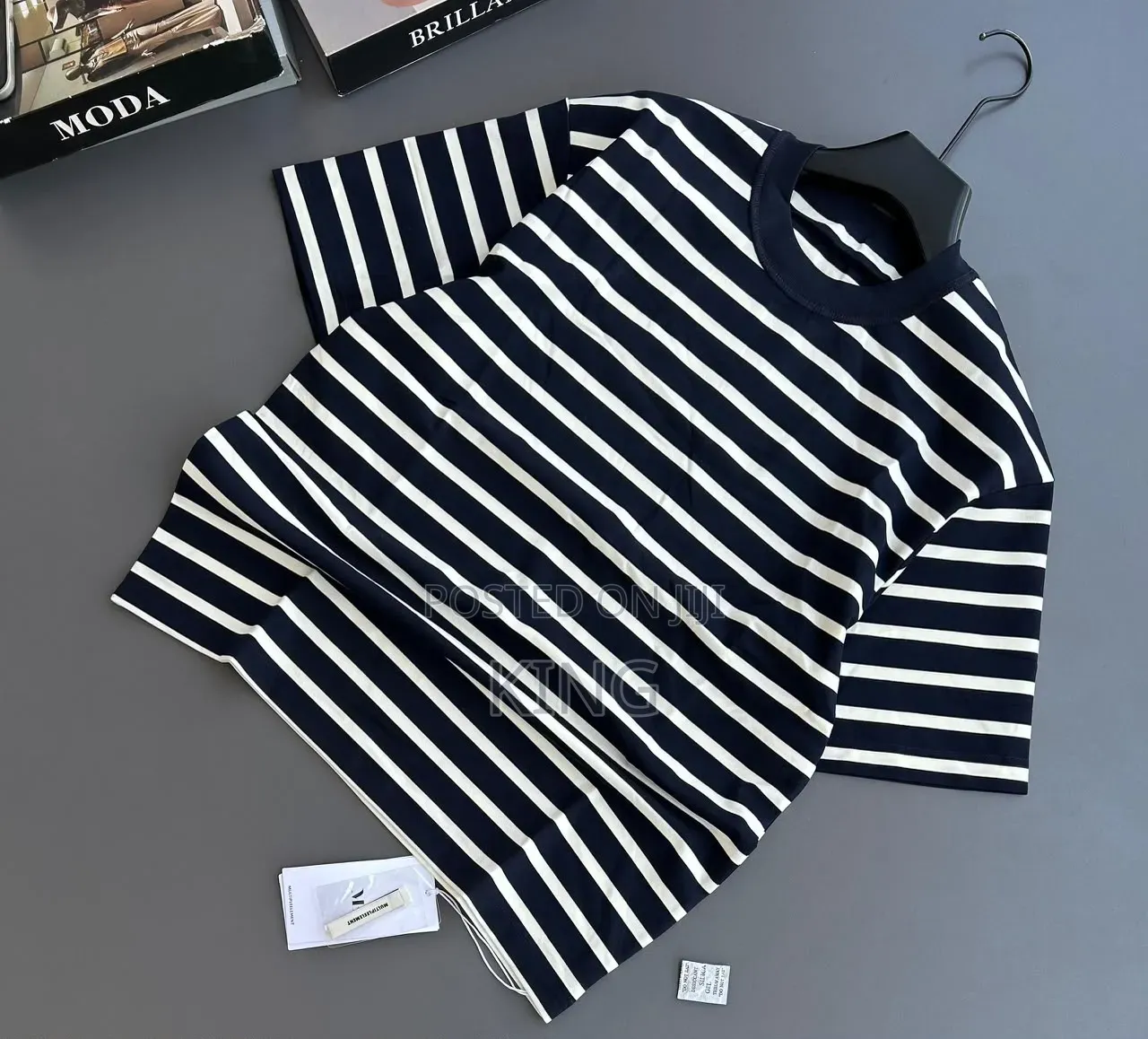 Striped T-Shirts Feature a Thick Crewneck Design