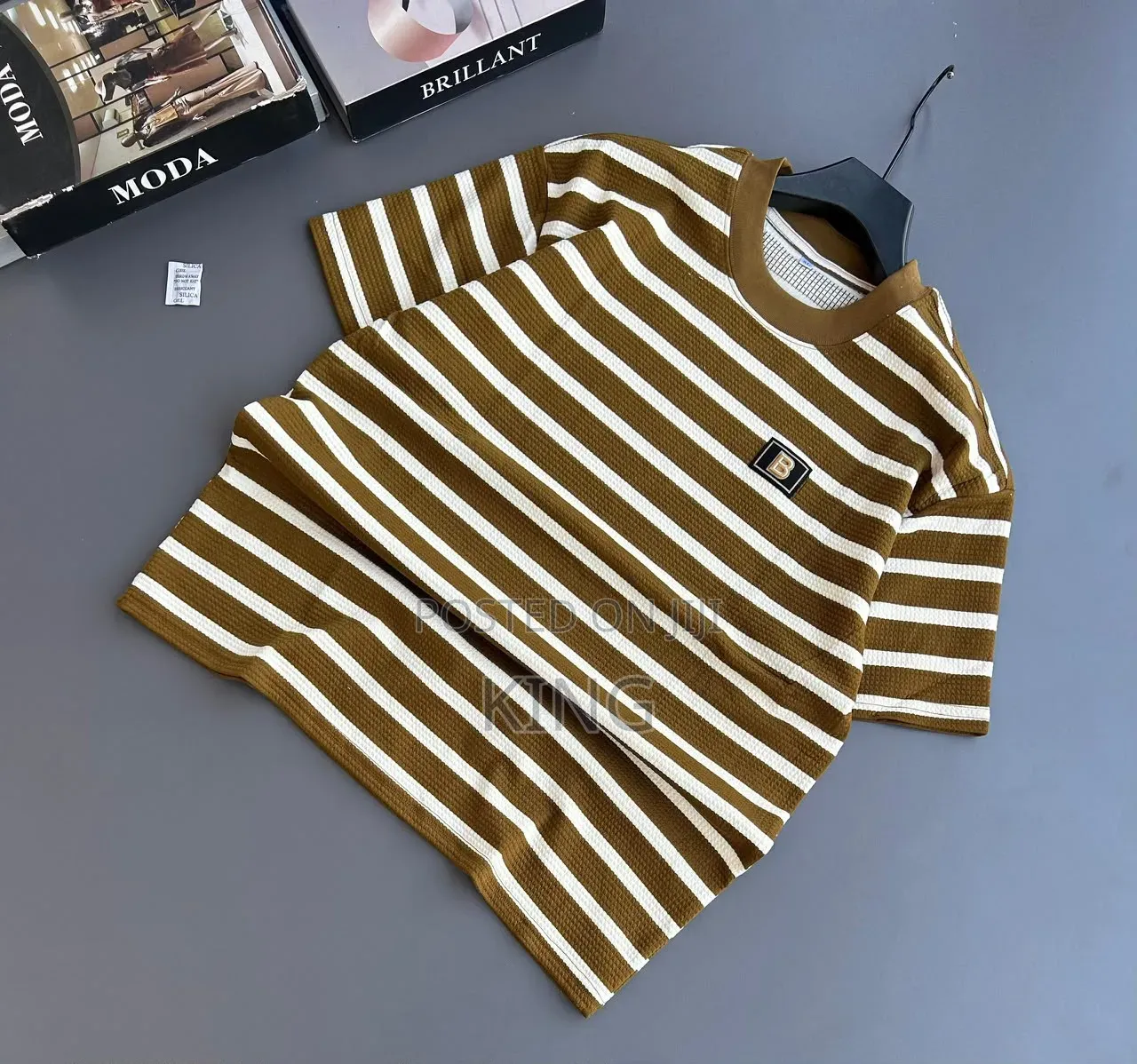 Striped T-Shirts Feature a Thick Crewneck Design