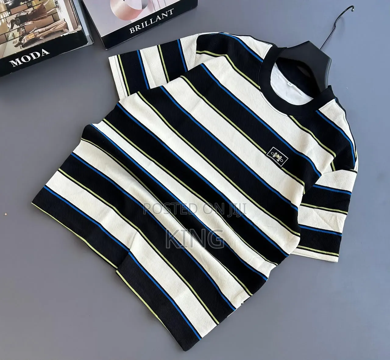 Striped T-Shirts Feature a Thick Crewneck Design