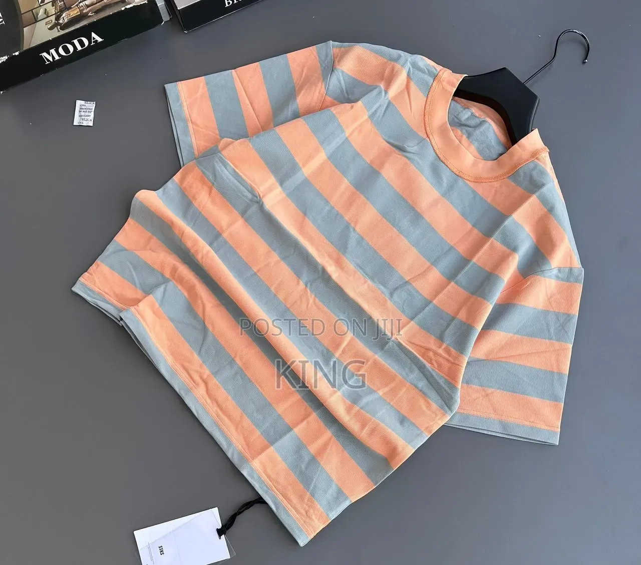 Striped T-Shirts Feature a Thick Crewneck Design