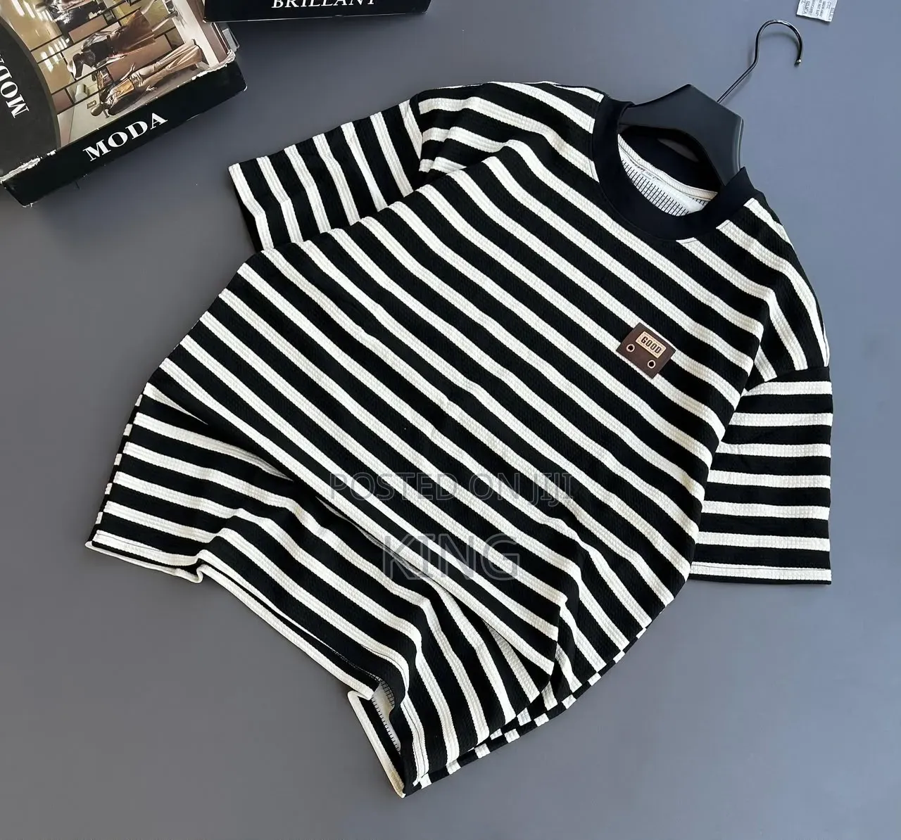 Striped T-Shirts Feature a Thick Crewneck Design