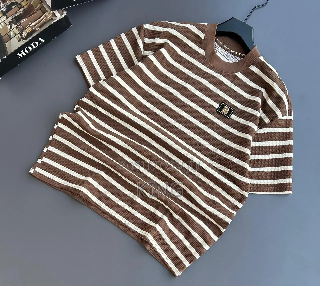 Striped T-Shirts Feature a Thick Crewneck Design
