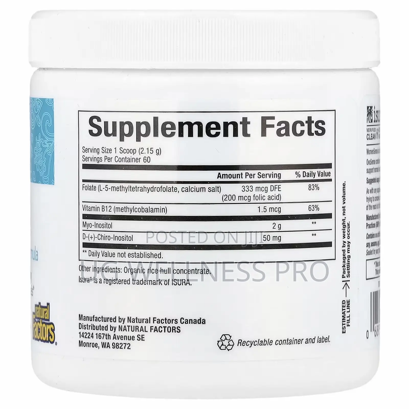 Natural Factors Womensense, Ovasense 129g 60 Servings