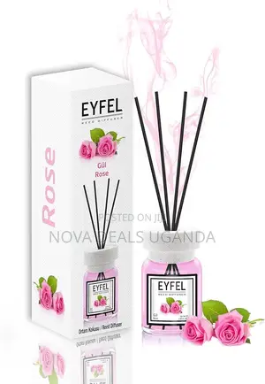 Eyfel Reed Diffuser Set - Rose Scent 4.05 Oz Oil Diffuser Air Freshner