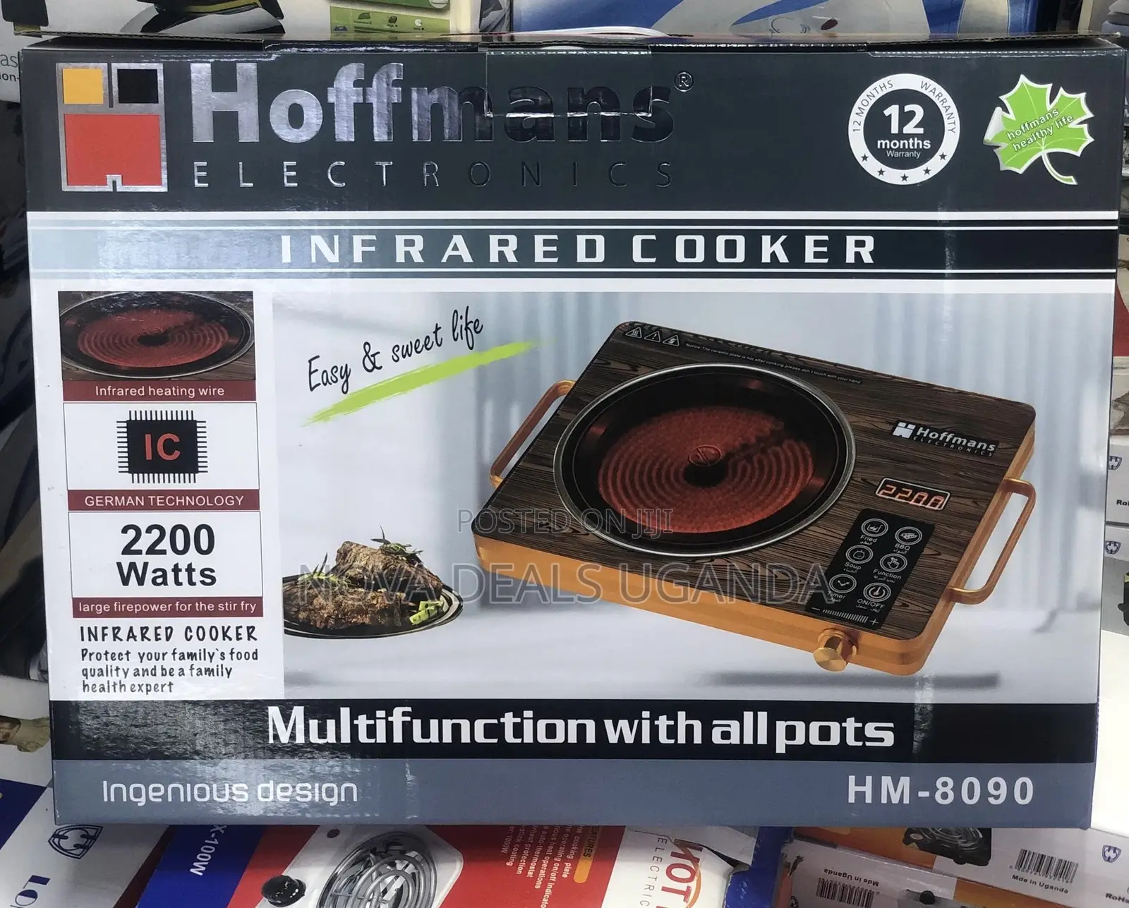 Hoffmans Infrared Cooker 2200w Multifunction With All Pots