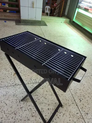 Portable, Rectangular Charcoal Barbecue Grill