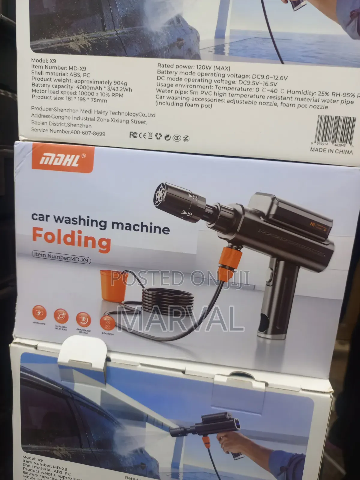 MDHL Portable Pressure Washer With a Folding Design