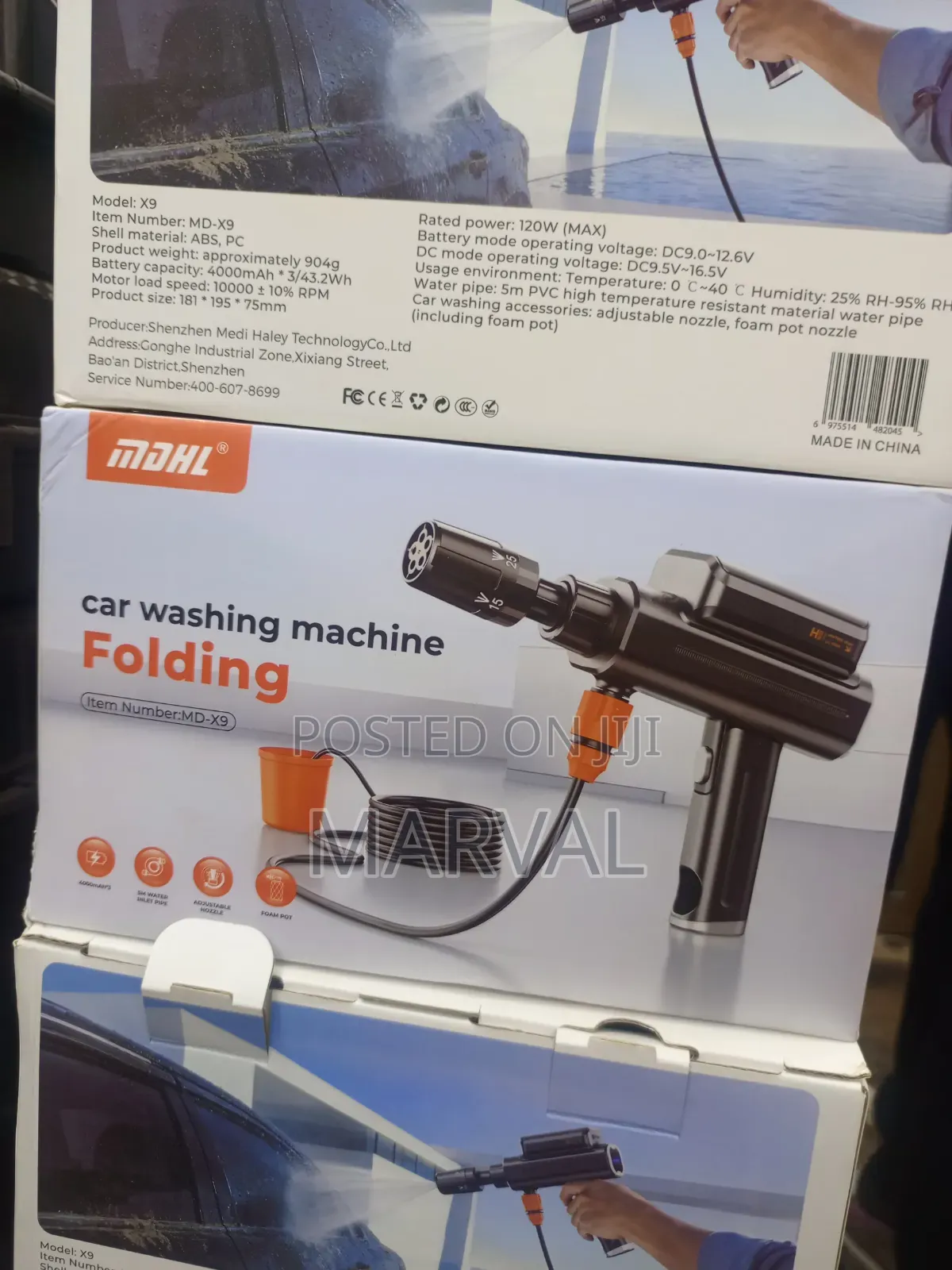 MDHL Portable Pressure Washer With a Folding Design