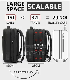 Arctic Hunter Expandable Travel Backpack