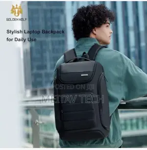 Golden Wolf Laptop Backpack for Men Stylish 21l