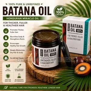 100% Pure Batana Oil for Hair Growth Scalp Care 118ml
