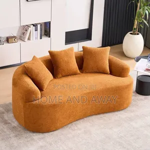 Orange Two Seaters Curved Sofa Couches 980,000/- Order Now Any Colour