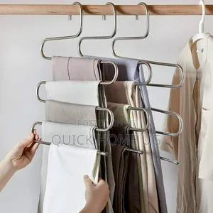(1)Pc Stainless Steel Trouser Hanger, 5 Layers