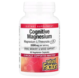 Magnesium L-Threonate, Magtein (Brain Magnesium), 2000mg, 90 Capsules
