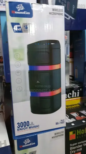 40w Bluetooth Karaoke Party Speaker 3m Wired Mic Vivid RGB Lights