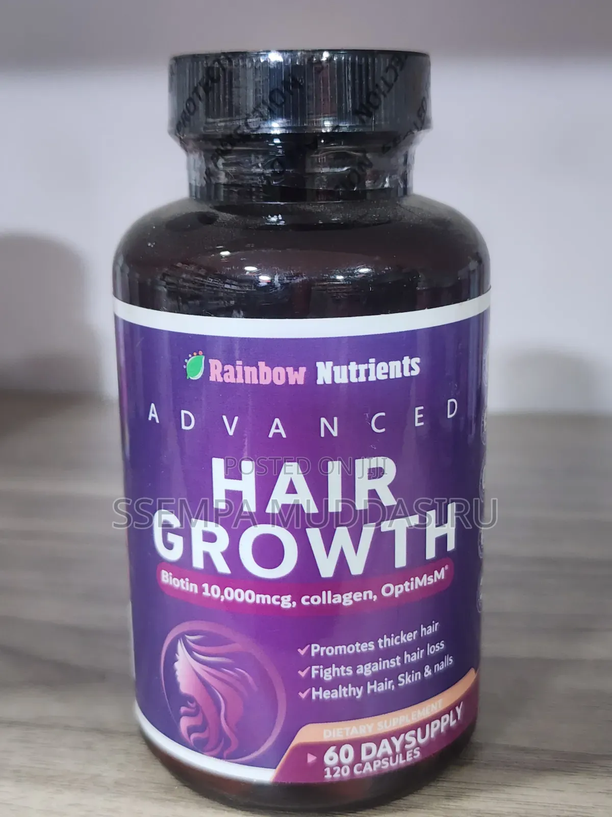 Advanced Hair Growth,Biotin 10000mcg,Collagen,Optimsm,120 Tablets
