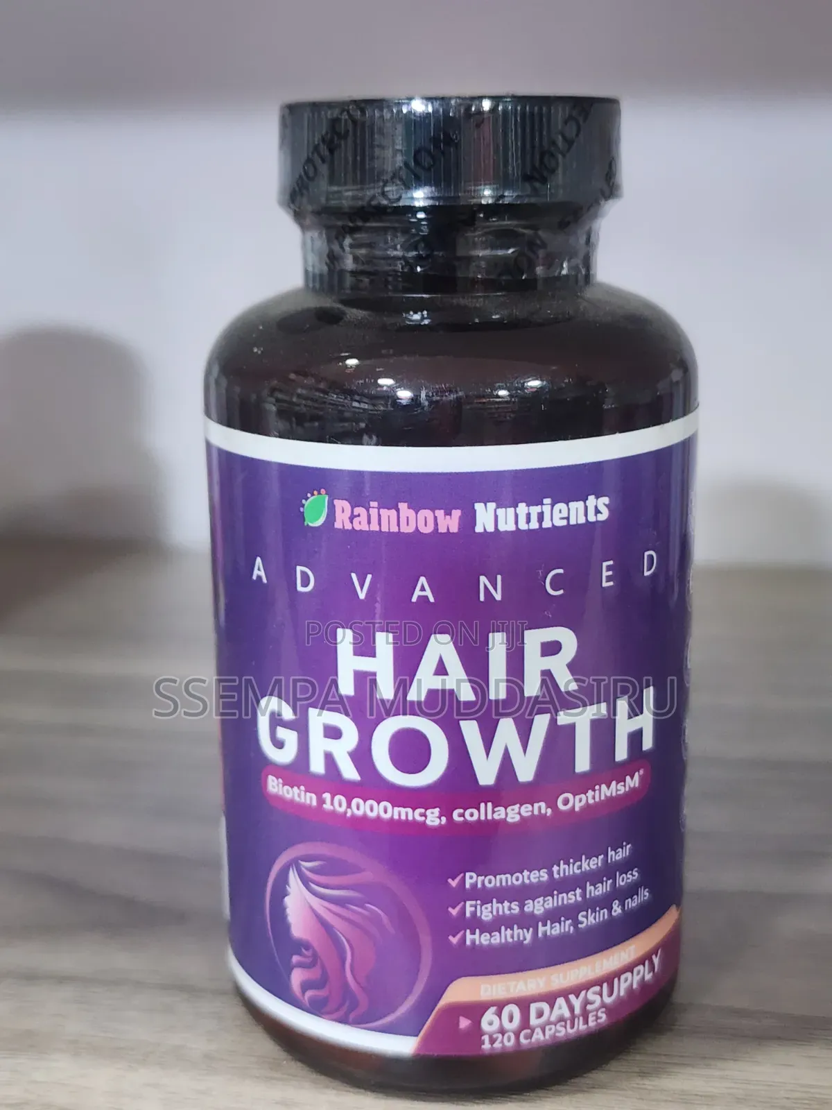 Advanced Hair Growth,Biotin 10000mcg,Collagen,Optimsm,120 Tablets