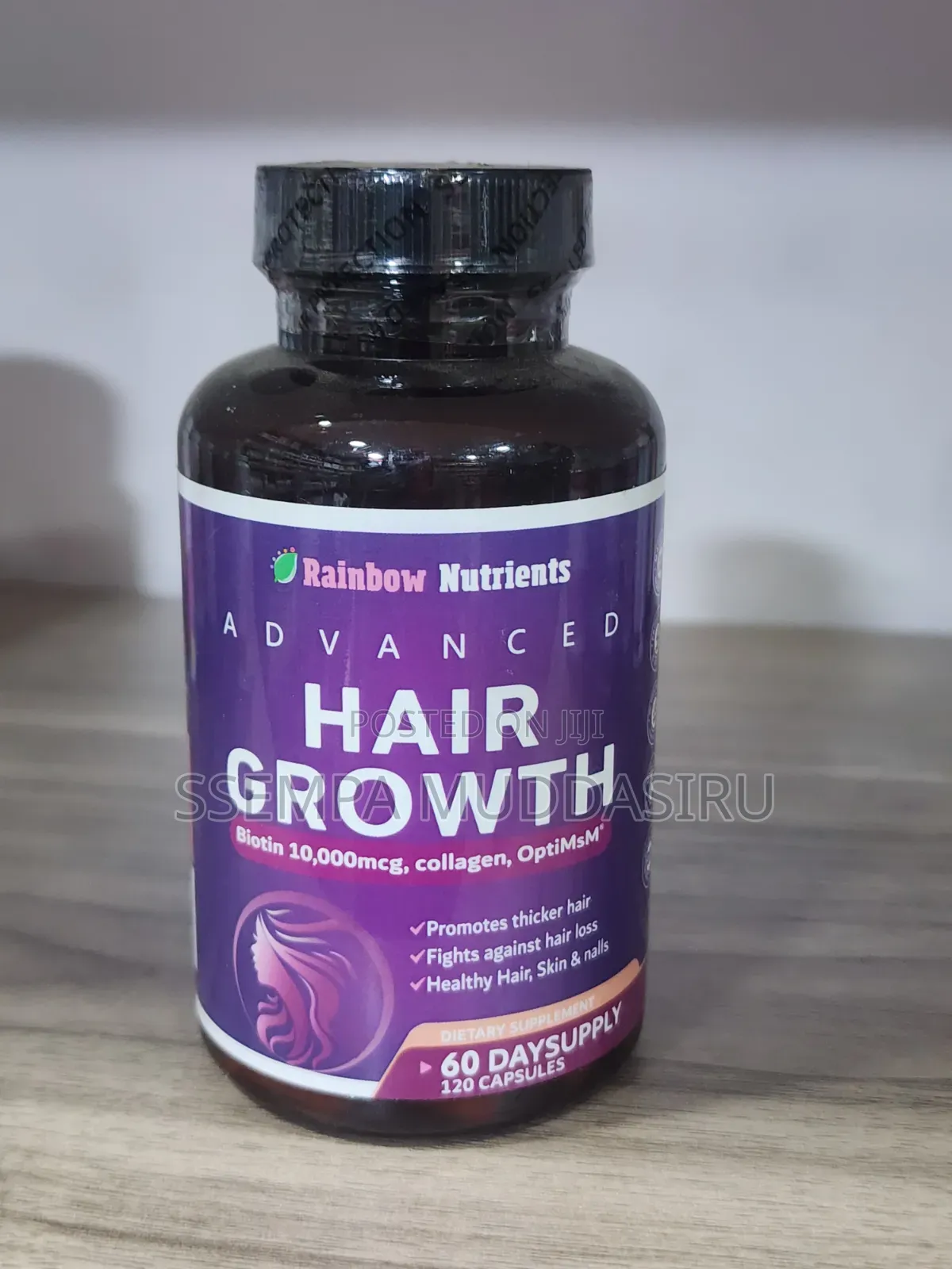 Advanced Hair Growth,Biotin 10000mcg,Collagen,Optimsm,120 Tablets