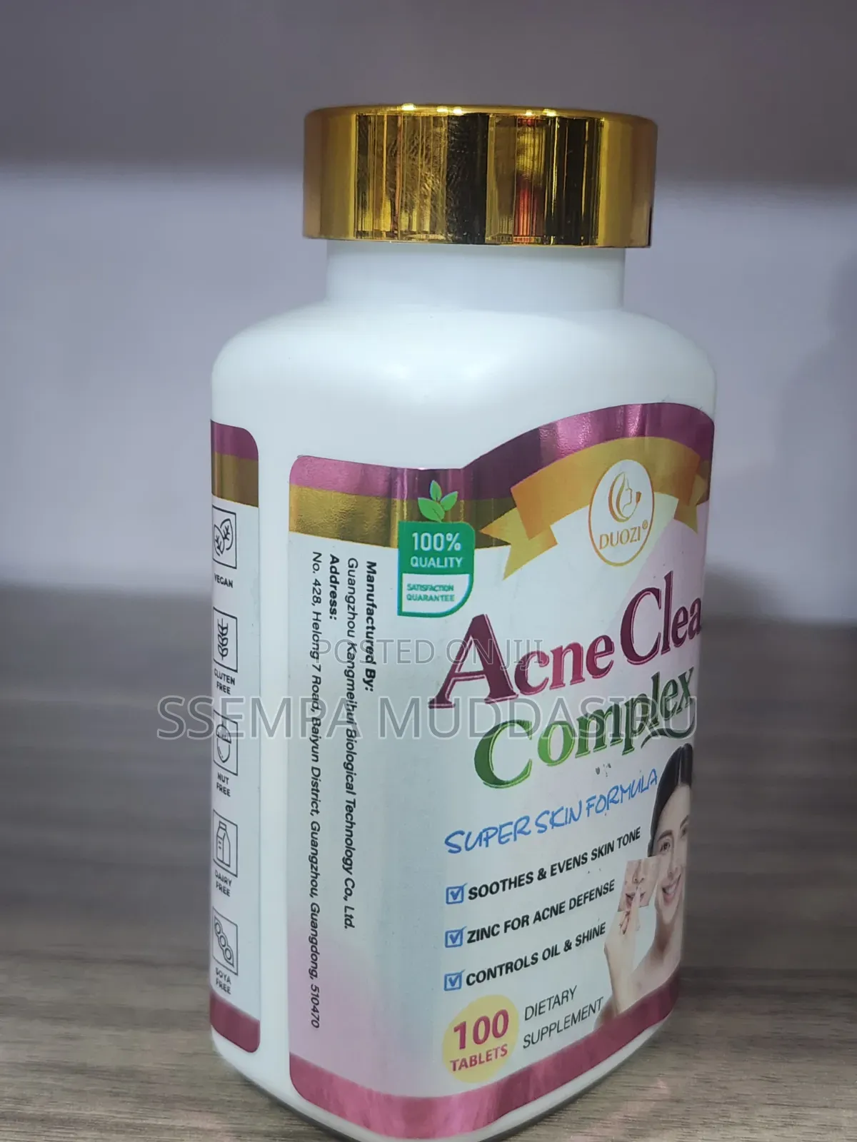 Acne Clear Complex Dietry Supplement 100 Tablets
