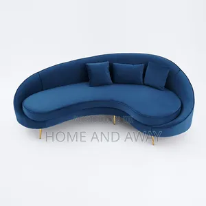 Deep Blue Curved Sofa Set Couches in Any Colour From 1,500,000/-