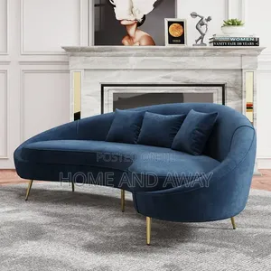 Deep Blue Curved Sofa Set Couches in Any Colour From 1,500,000/-