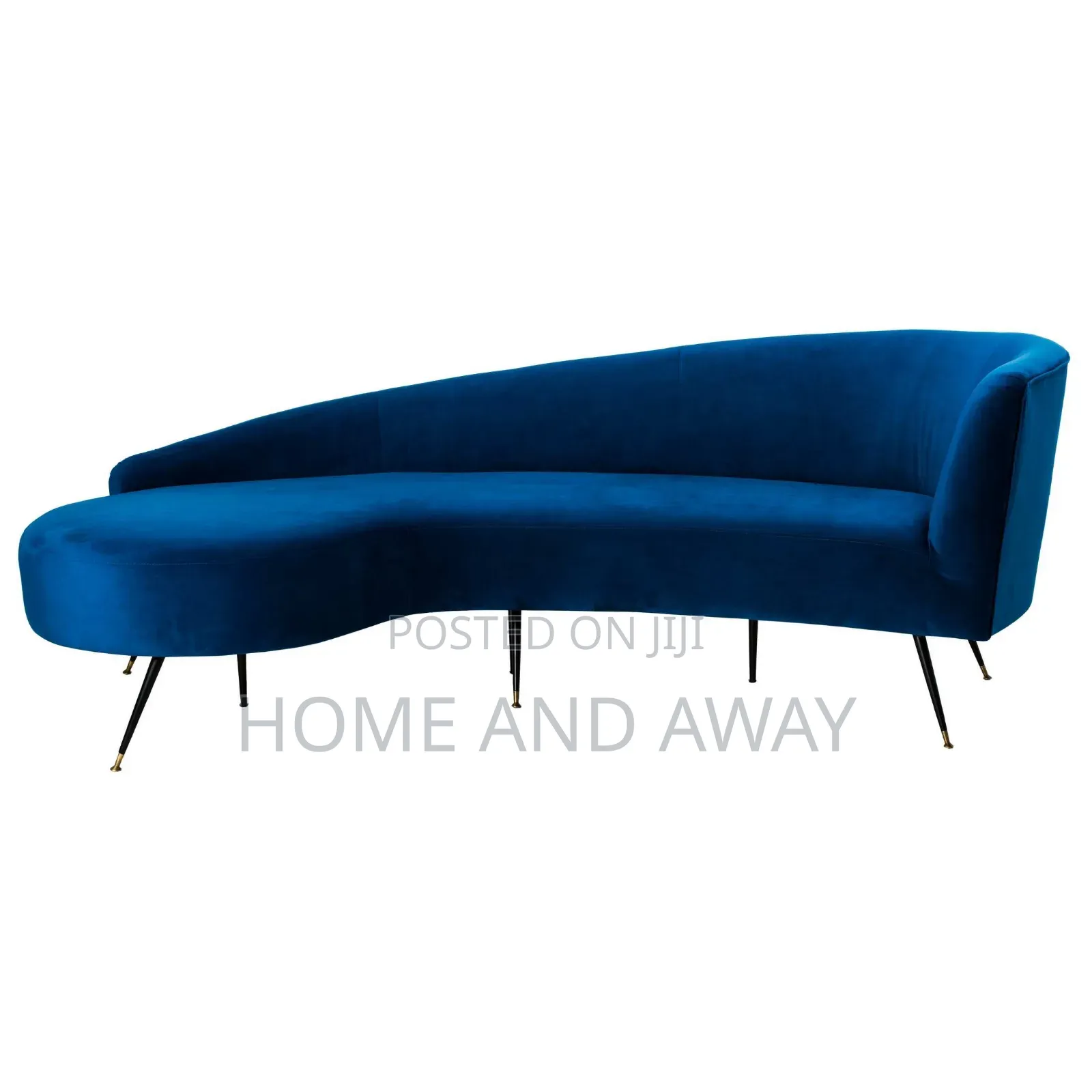 Deep Blue Curved Sofa Set Couches in Any Colour From 1,500,000/-