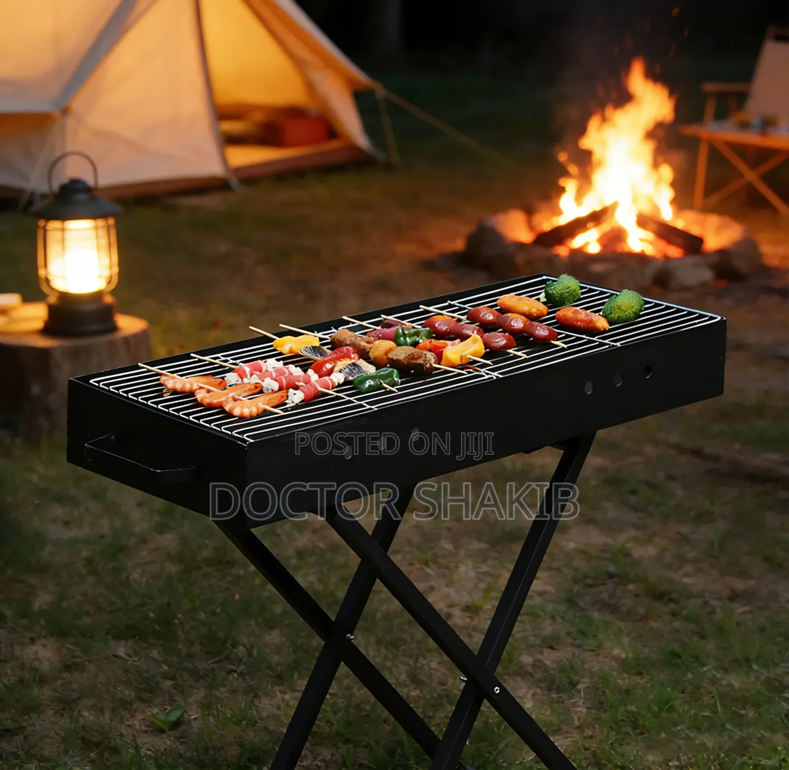 Portable Folding Charcoal Barbeque Traditional Grill BBQ