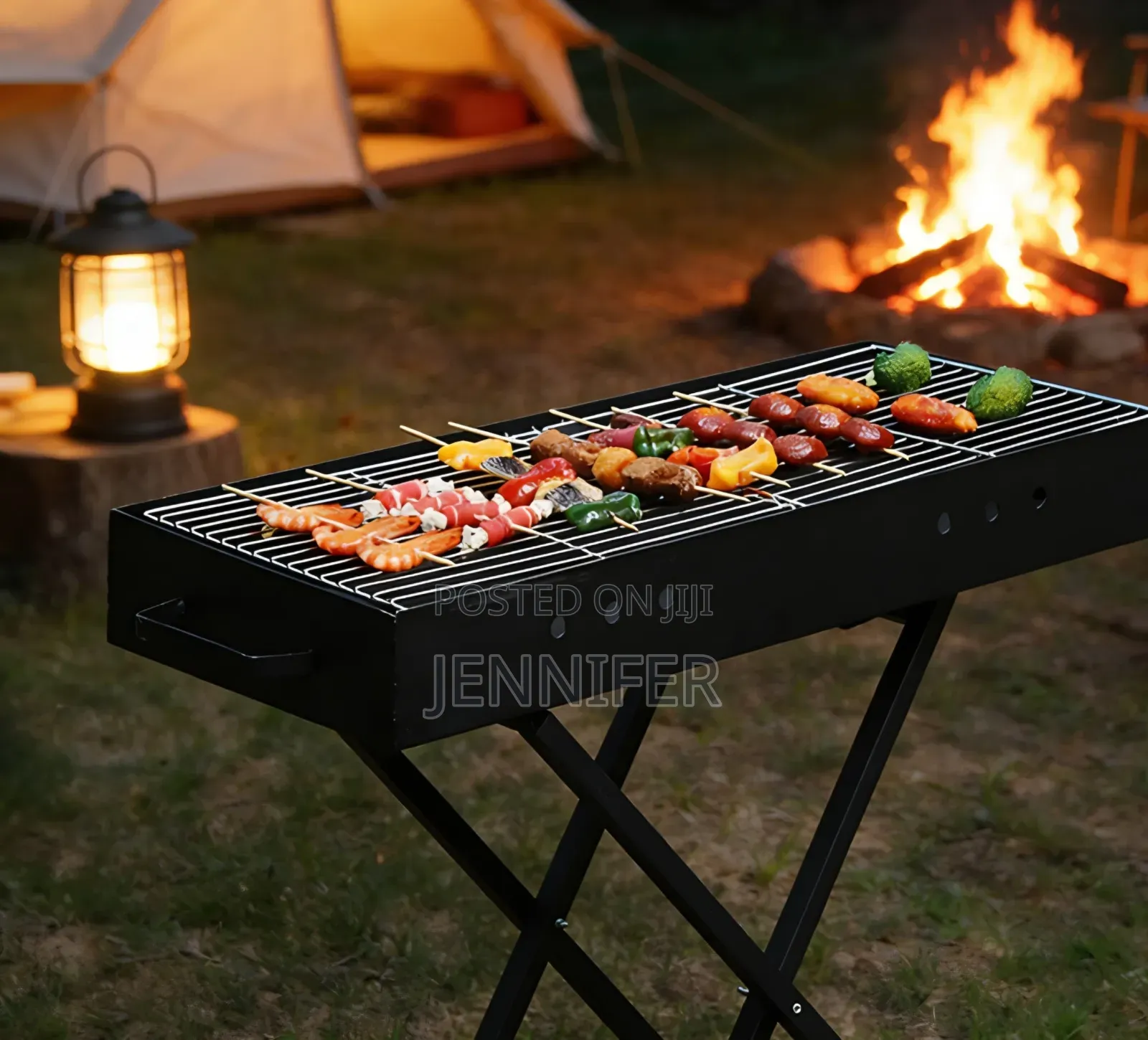 Portable Folding Charcoal Barbeque Traditional Grill BBQ