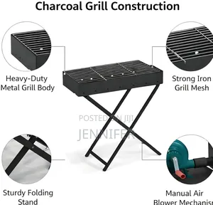 Portable Folding Charcoal Barbeque Traditional Grill BBQ