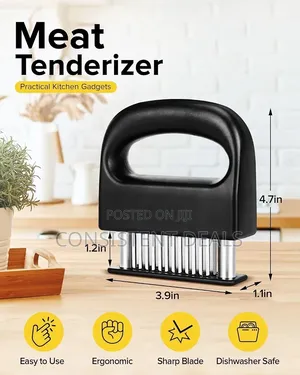 Meat Tenderizer With 48 Stainless Steel Ultra Sharp Needle