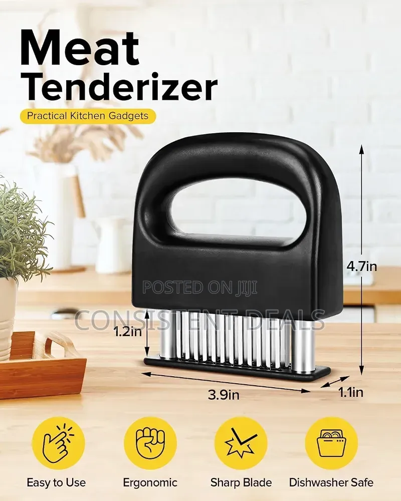 Meat Tenderizer With 48 Stainless Steel Ultra Sharp Needle