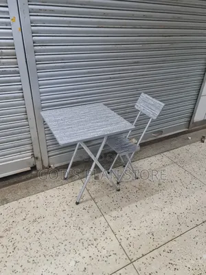 Gray Reading Foldable Table and Chair Graywish