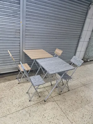 Comb Set of 2 Foldable Reading Chairs and Foldable Wooden Table