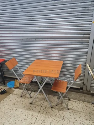 Metal Frame Foldable Wooden Table and Chairs